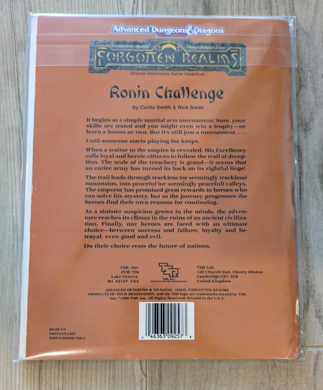 OA6 Ronin Challenge AD&D Oriental Adventures