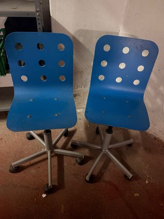 2 Sillas de Escritorio Infantiles Azules