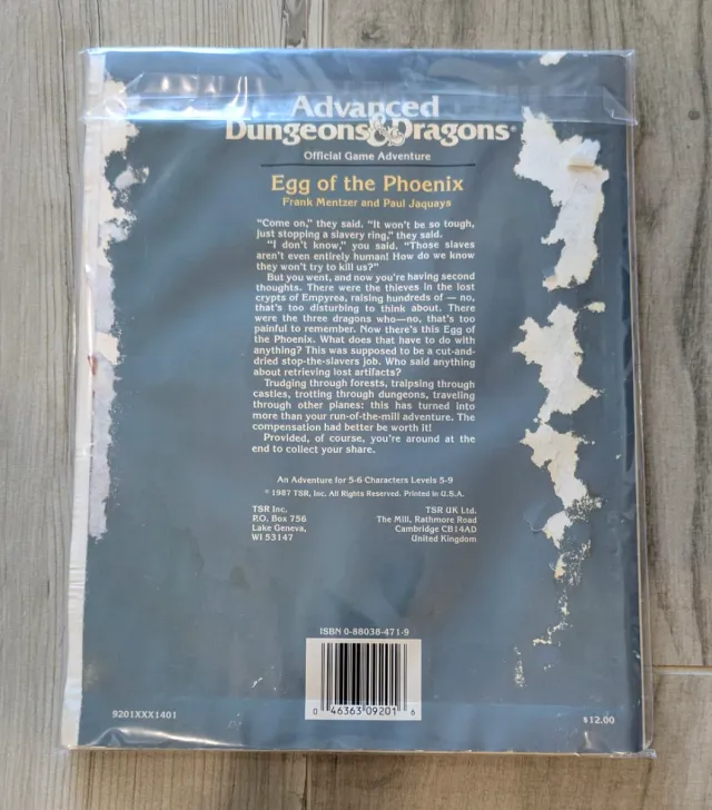 I12 Egg of the Phoenix AD&D (dañado por agua)