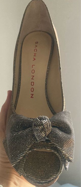 Zapatos de tacón Sacha London plateados talla 38.5