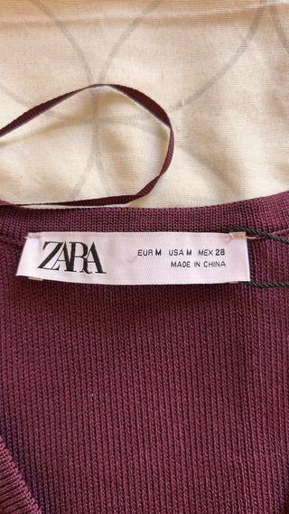 Chaleco Zara Granate Botones Dorados