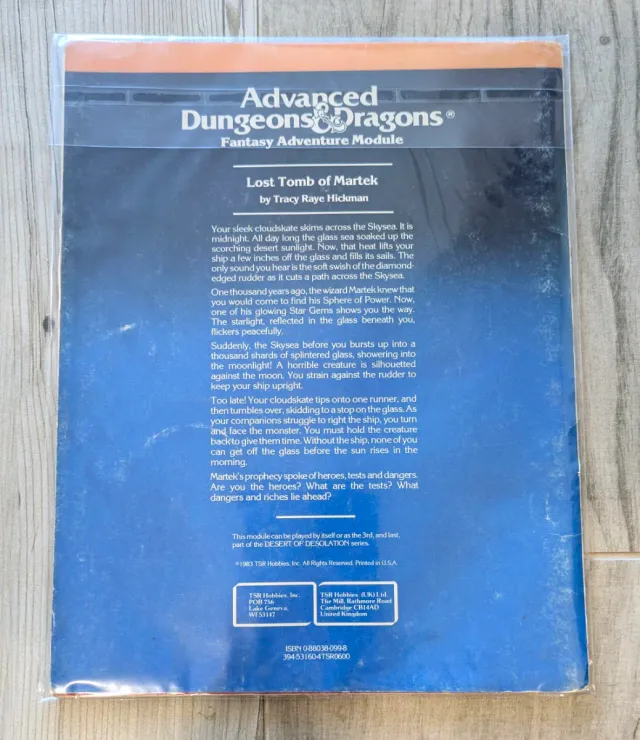 Lost Tomb of Martek AD&D Módulo 15