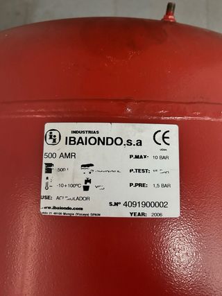 Calderín 500L leer anuncio.