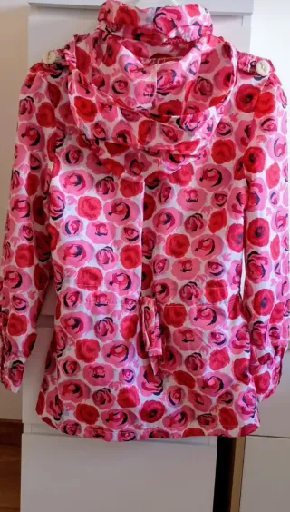 Chaqueta Vintage Flores Rosas y Rojas