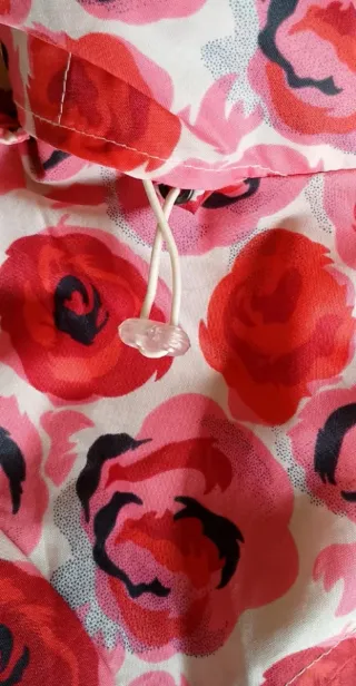 Chaqueta Vintage Flores Rosas y Rojas