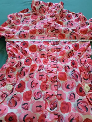 Chaqueta Vintage Flores Rosas y Rojas