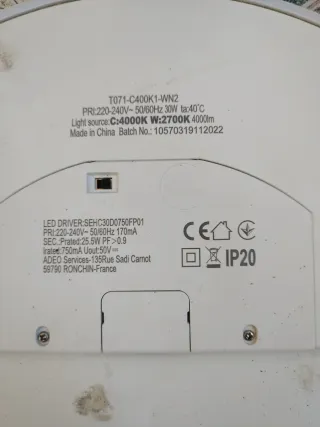 Plafón LED Superficie 40cm