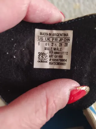 Tenis Adidas Fútbol Blanco y Azul