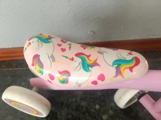 Bicicleta sin pedales niña rosa unicornios