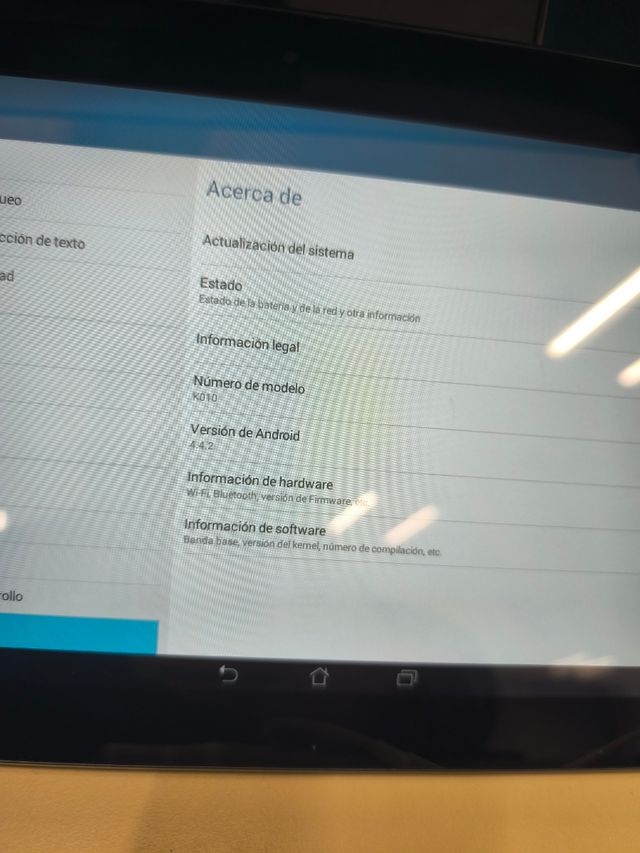 Tablet Asus K010 Negra