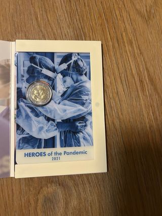 Moneda 2€ Malta 2021 Héroes Pandemia