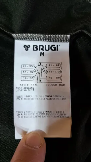 Giacca Brugi full zip verde oliva taglia M