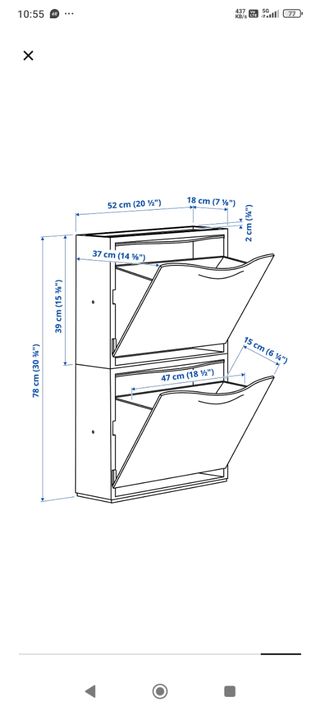 Zapateros ikea Trones Negro