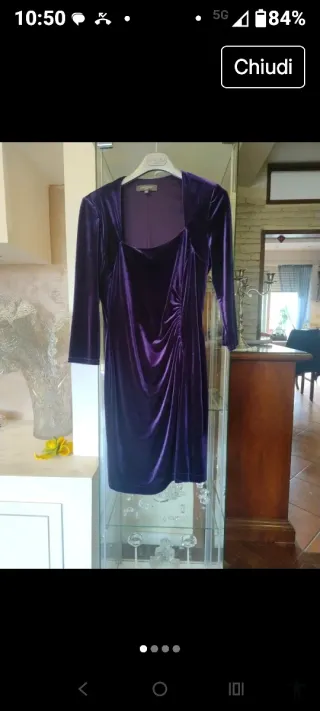 Tubino Camomilla velluto viola