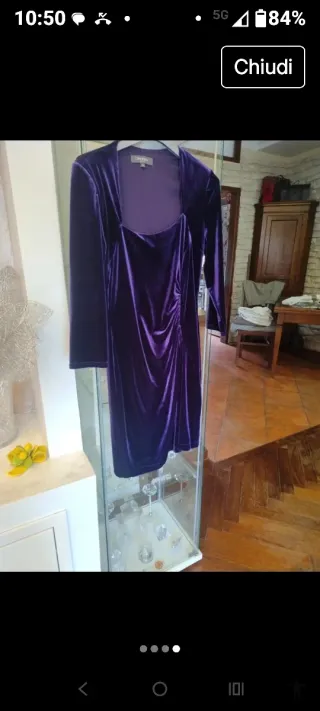 Tubino Camomilla velluto viola