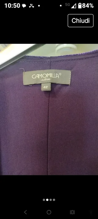 Tubino Camomilla velluto viola