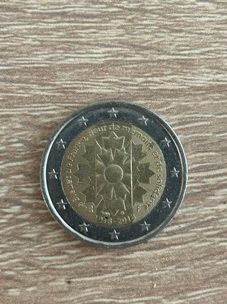 Moneda 2 euros Le Bleuet de France 1918-2018