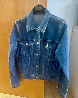 Chaqueta tejana Mango azul