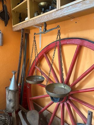 Bilancia a due piatti sospesa