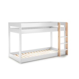 Litera 90x190 Blanco y Roble