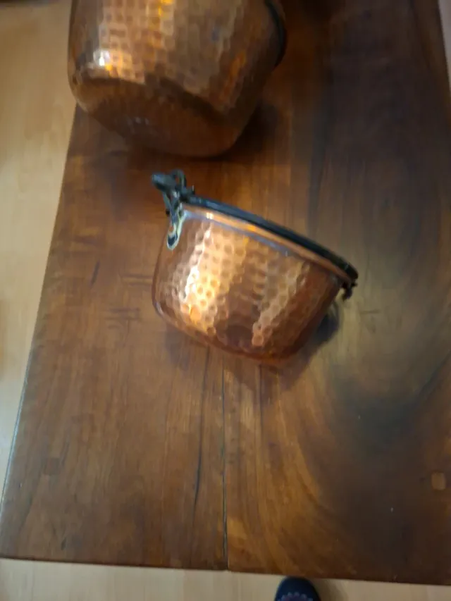 Set 3 Peroles Cobre 22, 18 y 14 cm