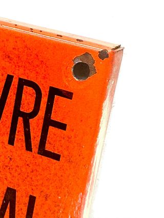 Targa industriale vintage – Avviso manovre – Lamiera verniciata