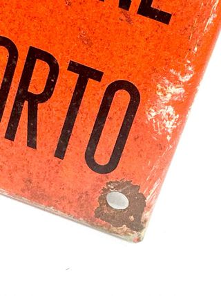 Targa industriale vintage – Avviso manovre – Lamiera verniciata