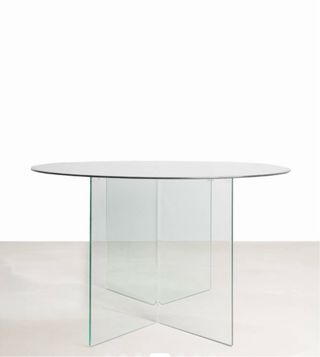 Mesa comedor cristal redonda