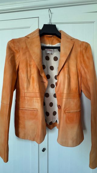 Chaqueta piel 100% TORRAS naranja