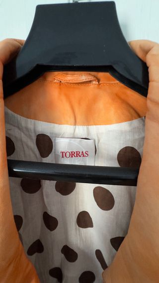 Chaqueta piel 100% TORRAS naranja