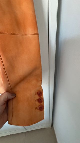 Chaqueta piel 100% TORRAS naranja