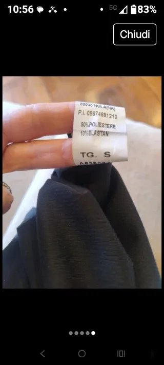 Tubino Coconuda velluto righe tg S