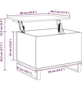 Mesa centro extensible blanca y negra