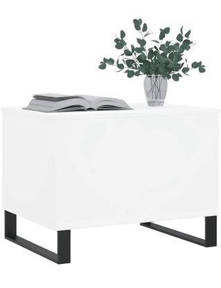 Mesa centro extensible blanca y negra