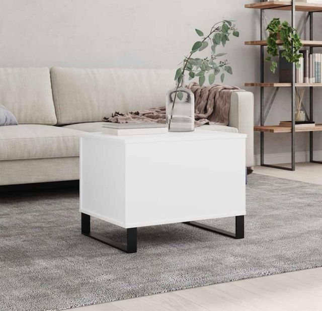 Mesa centro extensible blanca y negra