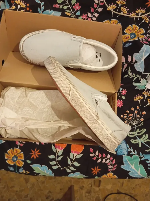 Vans Classic Slip-On Beige/Blanco Talla 38