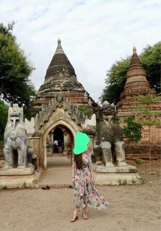 Vestido largo floral talla XS