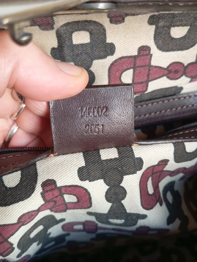 Bolso Gucci Piel Marrón Dorado