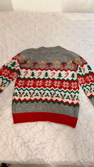 Jersey Navideño Gris y Rojo