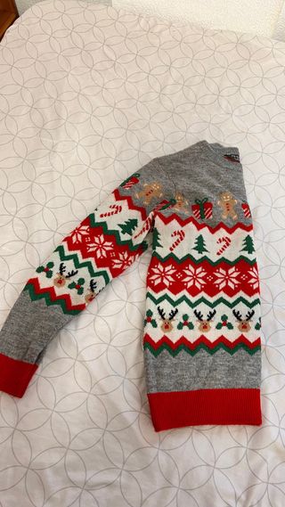 Jersey Navideño Gris y Rojo