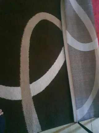 Alfombra moderna diseño curvo