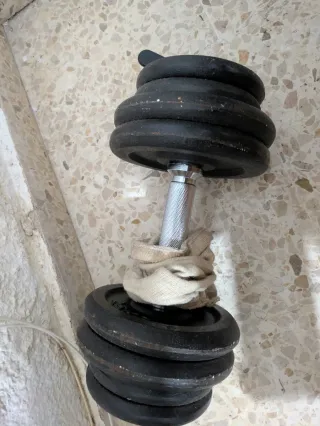 Mancuerna ajustable con discos