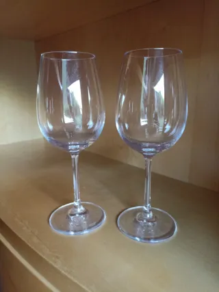 Coppia Calici Vino Vetro Trasparente