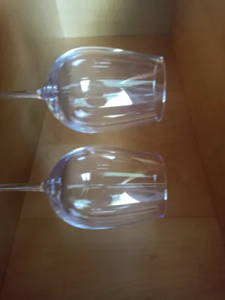 Coppia Calici Vino Vetro Trasparente