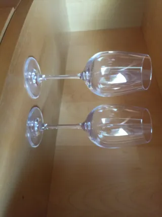 Coppia Calici Vino Vetro Trasparente