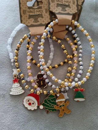Pulseras Navidad con charms