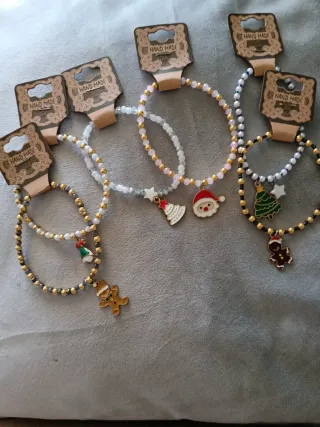 Pulseras Navidad con charms