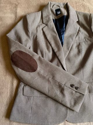 Blazer cuadros Pimkie marrón y beige