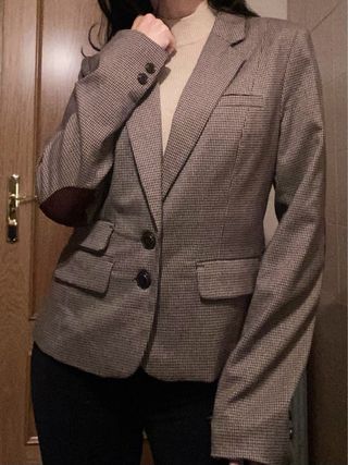 Blazer cuadros Pimkie marrón y beige