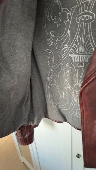 Chaqueta de cuero 100% estilo motero